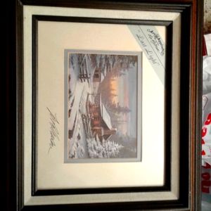 5x7 framed and double matted print.